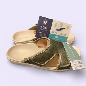 Revitalign Kholo Denim Olive Sandals 9 Wide Orthotic Arch Support